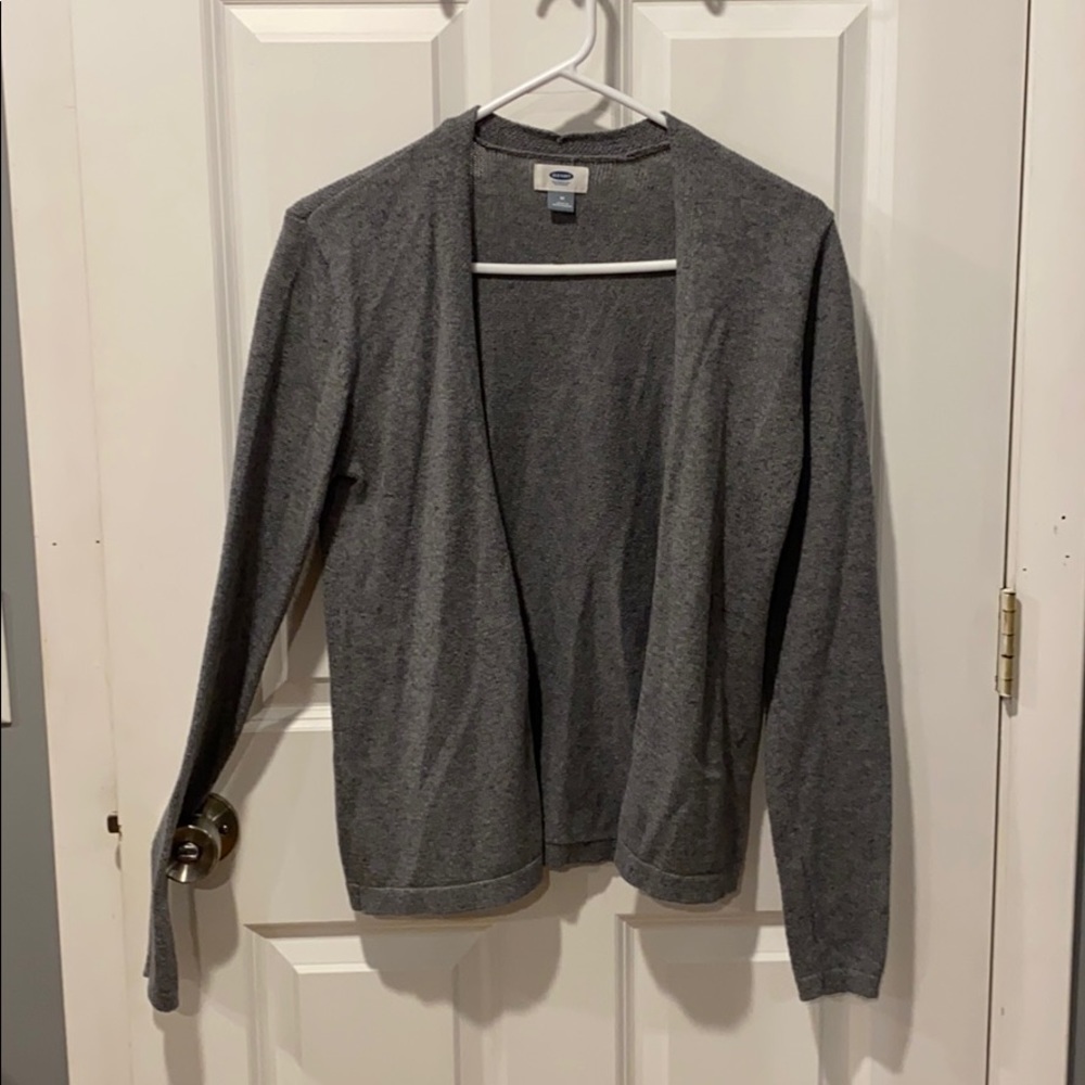 ON Gray Open Front Cardi sz M EUC - Picture 2 of 6